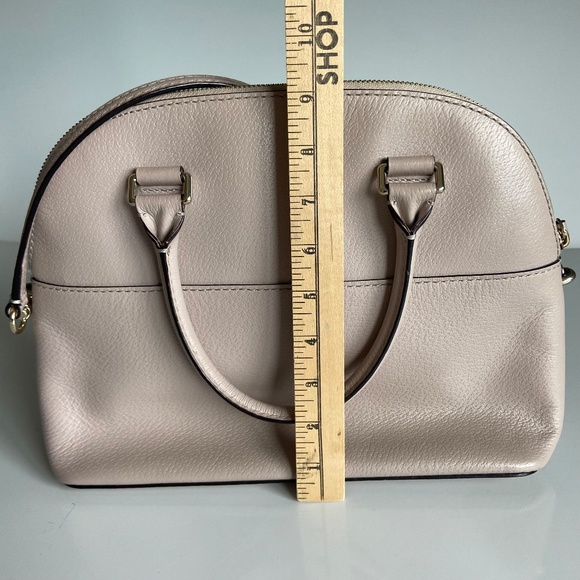 Kate Spade Sadie Taupe Dome Shaped Satchel Crossbody Purse - Picture 10 of 14
